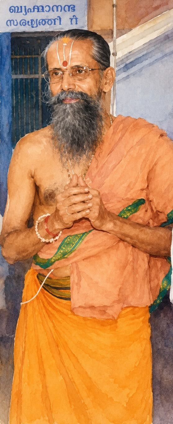 Guru Mama, in saffron robes